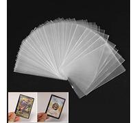 Cuigu -Set di 100 Porta Carte/Tessere, trasparenti, per carte da gioco o altro , Plastica, trasparente, B