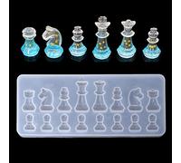 Cuigu - Stampo in silicone per resina epossidica, a forma di scacchi internazionali, per bricolage e argilla, decorazione da ufficio