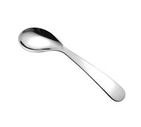 Cuillère d'Apprentissage Bébé en Acier Inoxydable 304 - Cuillère Incurvée pour Auto-Alimentation et Diversification - Couvert Ergonomique pour Petites Mains, Bébé et Jeune Enfant - 13,5 cm