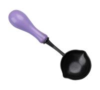 Cuillère Tampon - À Fondre Scellage Double Bec Verseur | Accessoire Fusion Avec Manche Bois, Idéale Pour Sceaux Lettres Enveloppes Artisanat, Bricolage Créatif, Décoration Mariage, Création DIY E