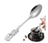 Cuillères À Dîner En Acier Inoxydable - Cuillères À Café Avec Manche | Élégantes Cuillère À Thé En Métal | Vaisselle Réutilisable Pour Boissons, Dessert, Café, Thé & Cuisine Maison