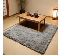 CUIMEI Tappeto a Pelo Lungo Shaggy 200 x 460 cm, Shaggy Pelo Lungo, Antimacchia, Resistente Polyester, Anti Sfilo Multiuso, Lavabile in Lavatrice, Tappeto per Terrazza, grigio argento