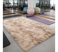 CUIMEI Tappeto Morbido e Soffice 170 x 270 cm, Shaggy Pelo Lungo, Antimacchia, Resistente Polyester, Anti Sfilo Multiuso, Lavabile in Lavatrice, Tappeti Multiuso Lavabile, beige