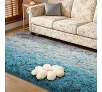 CUIMEI Tappeto Morbido e Soffice 80 x 340 cm, Facile da Pulire, Assorbente Alta Densità di Pelo, Varie Misure e Colori, Tappeto Moderno, Pelo Lungo, Blu