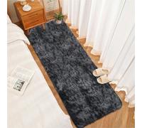 CUIMEI Tappeto Salotto Grande 95 x 175 cm, Lavabile Fino a 30 Gradi, Morbidissimo, Aspetto Pelliccia, Classico Morbido e Soffice, Tappeto Soggiorno Grande Soffice, Grigio Scuro