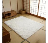 CUIMEI Tappeto Salotto Moderno 170 x 270 cm, Shaggy Pelo Lungo, Antimacchia, Resistente Polyester, Anti Sfilo Multiuso, Lavabile in Lavatrice, Tappeto per Soggiorno e Camera, bianco