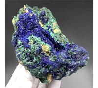 CUIQI Bellissimo Azzurrite Naturale Geode di Malachite Cristal di Quarzo Geode Cluster Minerale Campione Insegnamento Ricerca Pietra curativa Reiki da Collezione Regalo(3-4cm)