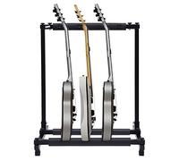 Cuisaincraty Supporto per chitarra a 3 posti, porta chitarra elettrica acustica, supporto per chitarra con protezione EVA, supporto per studio negozio, struttura stabile 73 cm, nero