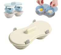 Cuiseur à œufs à l'eau, pour un petit-déjeuner sandwich facile à préparer, compatible avec le micro-ondes et le lave-vaisselle (bianco)