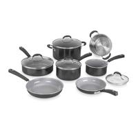 Cuisinart® Ceramica XT: set 11 pezzi con rivestimento ceramico al titanio, manici in silicone, coperchi in vetro, senza sostanze nocive, riscaldamento rapido e uniforme
