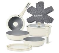 Cuisinart ClickSmart pentole antiaderenti 13 pezzi con manico staccabile, rivestimento ceramico, set impilabile salvaspazio, tutti i piani cottura inclusa induzione, forno e lavastoviglie
