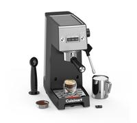 CUISINART® Macchina da Caffè Slim | Espresso, Americano, Cold Brew | Montalatte integrato | 15 Bar | Portafiltro senza fondo | Compatta | Tazze da viaggio | Serbatoio 1,5L