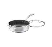 Cuisinart FusionPlus - Pentole antiaderenti in acciaio inox, padella da 3,5 litri con coperchio e aiutante, tecnologia antiaderente in ceramica PFAS-Free PURELYSEAR, antigraffio, manici con