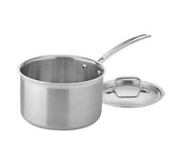 Cuisinart MCP194-20N Multiclad Pro - Pentole in acciaio inox, 4 litri, casseruola con coperchio