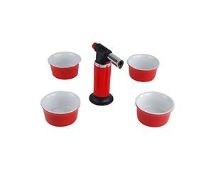 CUISINE ELEGANCE CE2601042 - Cannello da Cucina e 4 pirottini in Porcellana, 9 cm