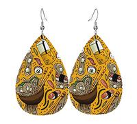 Cuisine Sushi Roll Ramen Orecchini in pelle per donne e ragazze Orecchini in pelle a goccia Orecchini pendenti semplici