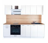 Cuisineandcie - Cucina completa ECO Bianco lucido 240 cm - Set di 7 Mobili da cucina, Contenitore Cucina completa attrezzata