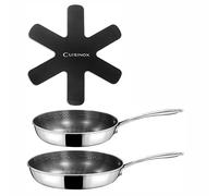 CUISINOX - Virtuo - 2 padelle protettive in feltro - Triplo fondo, rivestimento antiaderente - Compatibile con tutti i fogli inclusi induzioni - Finitura satinata