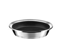 CUISINOX - YCONE - Padella 24 cm con rivestimento ceramico - Fondo termo diffusore - Adatto a tutti i piani cottura inclusa induzione - Acciaio Inox 18/1 - Finitura a specchio - Senza PFOA, PTFE, PFAS