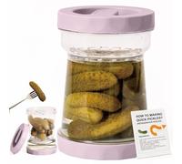 CUISITOOL Barattolo a clessidra per sottaceti e olive, con filtro, 1,077 g, separatore di succo di sottaceti da bagnato e secco, per uso alimentare, senza BPA, a prova di perdite, lavabile in
