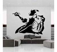 CUIXIAOQI Michael Jackson - Adesivo murali in Vinile, Adatto per Appassionati di Musica o Sale da Ballo, esprime la tematica di Cultura Pop e Arte.Adesivi murali in Bianco e Nero 43X55 cm