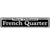 CUIYMXSC Cartello stradale in metallo con scritta "New Orleans French Quarter" (lingua italiana non garantita), decorazione da parete, stile vintage, 10,2 x 40,6 cm