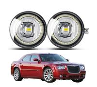 Cujjsrwp 2 X Per Fendinebbia A Per LED Con Angelo Occhio DRL Per Chrysler 300 2007 2008 2009 (non Per 300C) H10 9005 Lampada Di Marcia Diurna Anteriore Per Auto Fendinebbia(Giallo)