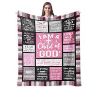CUJUYO Regali cristiani per le donne coperta 152,4 x 127 cm - I Am a Child of Dio - Regali religiosi ispiratori - Regali spirituali cattolici per donne