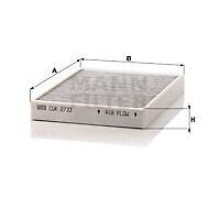 MANN-FILTER CUK 2733 Filtro aria cabina - Filtro Antipolline con Carbonio attivato - per Autovetture + veicoli commeriali