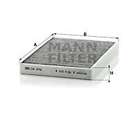 CUK 2742 MANN-FILTER Filtro, Aria abitacolo per CITROËN,PEUGEOT