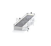 MANN-FILTER filtro abitacolo CUK5141 carboni attivi 509x99x35 mm