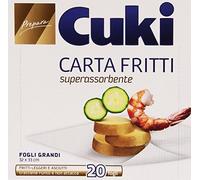 Cuki - Carta Fritti, Superassorbente, 32x33 cm - 4 confezioni da 20 fogli [80 fogli]