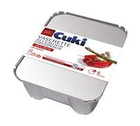 Cuki Contenitore Vaschetta Di Alluminio Con Coperchio Rs99 6 Porzioni, 2Pz