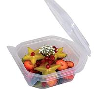 Cuki Professional Confezione da 50 Contenitori in Pp con Coperchio Incernierato, 12 x 12 cm, 12x12x8.5cm