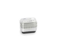 Cuki Professional vaschette alluminio con coperchi ultra-forza, 2 porzioni, laccate, cm22x15xh4 , 1 confezione da 25 pezzi, monouso per forno, microonde, frigo, cottura, conservazione