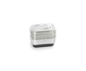 Cuki Professional vaschette alluminio con coperchi ultra-forza, 2 porzioni, laccate, cm22x15xh4 , 1 confezione da 25 pezzi, monouso per forno, microonde, frigo, cottura, conservazione
