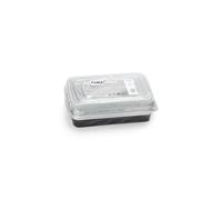 Cuki Professional vaschette alluminio con coperchi ultra-forza, 6 porzioni, laccate, cm29x19xh4 , 1 confezione da 10 pezzi, monouso per forno, microonde, frigo, cottura, conservazione