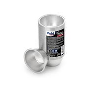 Cuki Professional vaschette alluminio tonde ultra-forza, ø9cmxh3,5, 1 confezione da 100 pezzi
