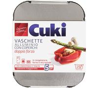 Cuki - Vaschette, Alluminio con Coperchi - 6 confezioni da 5 pezzi [30 pezzi]