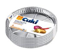 Cuki Vaschette Alluminio Doppia Forza tonde, per pizza, 6 Conf. Da 2 Pezzi