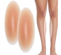 CUKIN Cuscinetti in Silicone per Polpacci, Correzione Autoadesiva per Polpacci,Cerotti Morbidi, Invisibili e Modellanti per Gambe Storte o Sottili, Beige, 1 Paio