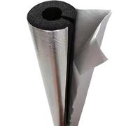 CuKLARYi Isolamento in schiuma for tubi, isolamento for esterni, rotolo di isolamento, autoadesivo, pretagliato, copertura for tubi, antigelo, L95/98 cm, con foglio di alluminio(ID43xT30mmxL0.95M)