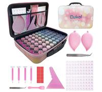 Cukol Cukol Diamond Painting Kit Completo Accessori, 60 Grande Slots Strumenti Attrezzi Contenitori Diamond Painting Art Pittura Diamante Tools Box con Penna Perline Pen Cera Pinzette Vassoi