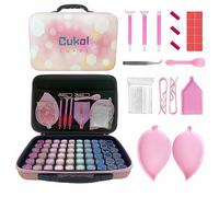 Cukol Cukol Diamond Painting Kit Completo Accessori, 60 Grande Slots Strumenti Attrezzi Contenitori Diamond Painting Art Pittura Diamante Tools Box con Penna Perline Pen Cera Pinzette Vassoi