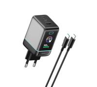 CUKTECH 6 Caricatore GaN 100W con Schermo | 3 Porte (2 USB-C + 1 USB-A) Ricarica Rapida, Compatibile con iPhone 18, MacBook, Samsung, Xiaomi, HONOR