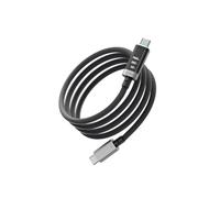 CUKTECH - Cavo USB C a USB C da 240 W con schermo OLED (1 confezione, 2 m), cavo di ricarica rapida USB-C PD 3.1 da 6 A, cavo di tipo C intrecciato resistente per MacBook Pro/Air/Neo, iPhone 17/16/15