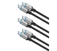 CUKTECH Cavo USB C da 240 W, 6 A, cavo intrecciato a ricarica rapida con design anti-groviglio, 1,5 m, 48 V/5 A, cavo PD3.1 per laptop, iPhone, Samsung, tablet, trasferimento dati e ricarica rapida