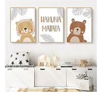 CULASIGN Set di 3 poster per cameretta dei bambini, con animali della foresta, decorazione per la cameretta dei bambini, formato DIN A4, senza cornice (CDG, 30 x 40 cm)