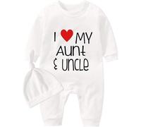 Culbutomind - Set tutina per neonato con stampa rock, a maniche lunghe, abbigliamento per neonato appena nato (zia e zio 3m)