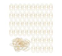 CULEB 100 Pcs Graffette Oro,Graffette Ufficio Metalliche in Acciaio Inossidabile,Piccola Graffetta Ovale,Stella Motivo,per Decorare Cartoline,Uffici,Aule,Libri e Documenti(Oro)